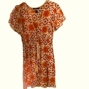 70’s style print mini dress